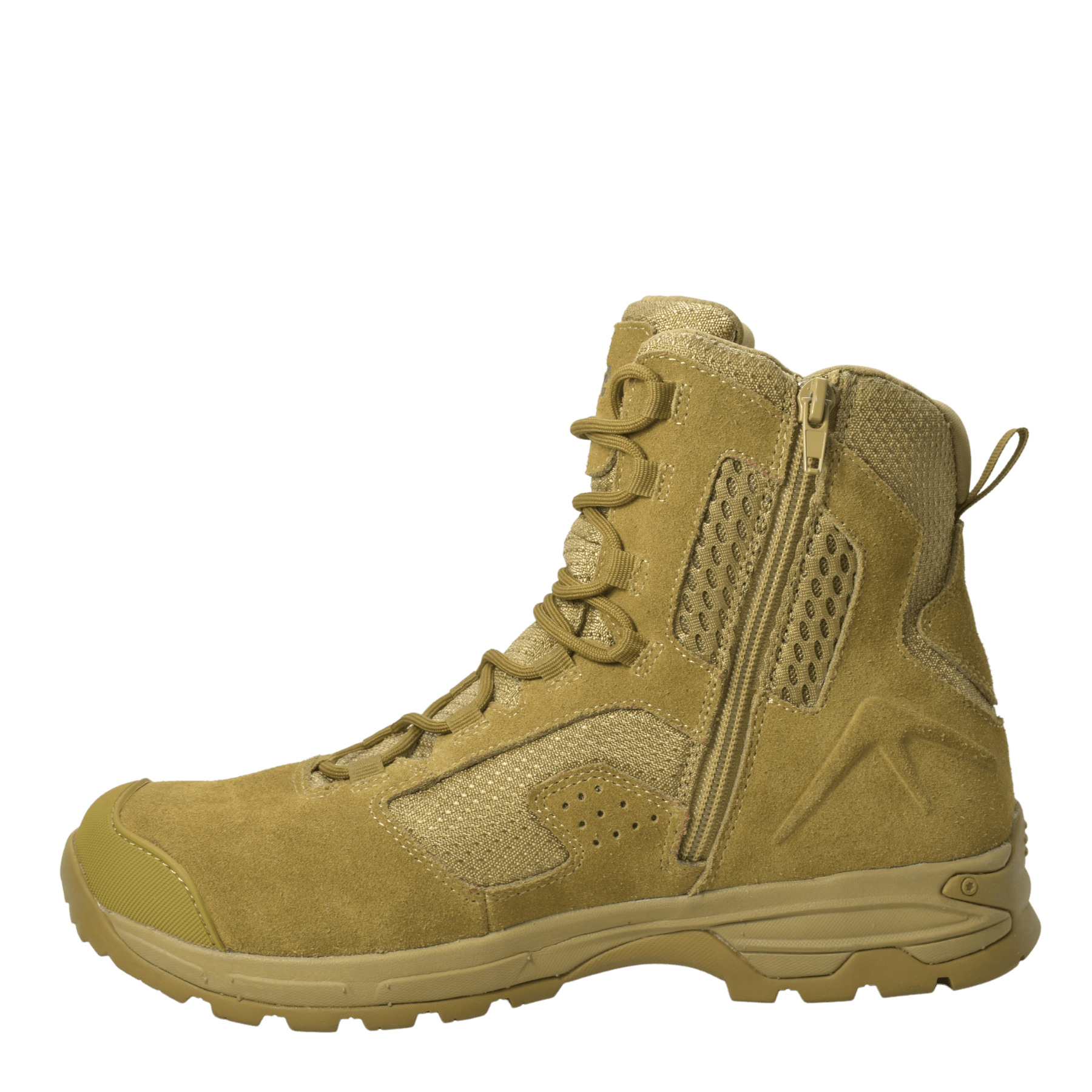 AdTec Men's 8" Suede Leather Side Zipper Waterproof Tactical Boot Coyote - Flyclothing LLC