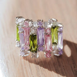 Alamode 925 Sterling Silver, AAA CZ , Multi Color - Alamode - Flyclothing LLC