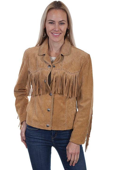 Scully OLD RUST FRINGE/LACING JACKET - Scully Leather