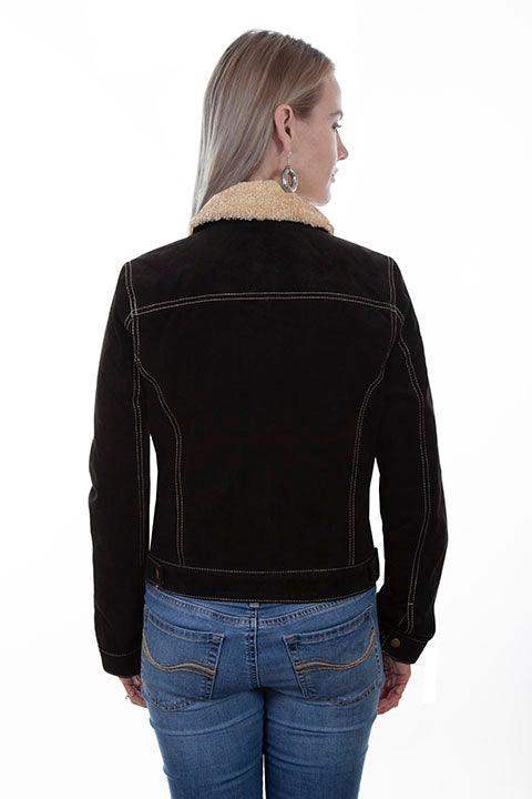 Scully BLACK BOAR SUEDE FAUX SHEARLING JEAN JACKET - Scully Leather - Flyclothing LLC