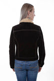 Scully BLACK BOAR SUEDE FAUX SHEARLING JEAN JACKET - Scully Leather
