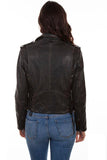 Scully BLACK FLORAL MC JACKET - Scully Leather