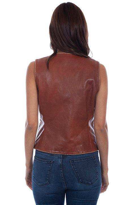 Scully Leather Tan Ladies Womens Vest - Scully Leather - Flyclothing LLC
