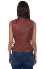 Scully Leather Tan Ladies Womens Vest - Flyclothing LLC