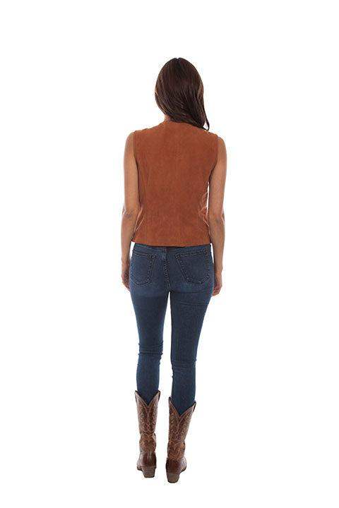 Scully RUST BEADED/FRINGE VEST - Scully Leather - Flyclothing LLC