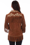 Scully CINNAMON FRINGE/EMBRO JACKET - Scully Leather