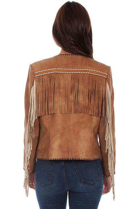 Scully BUCKSKIN BOAR SUEDE FRINGE/STUDDED JACKET - Scully Leather - Flyclothing LLC