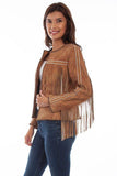 Scully BUCKSKIN BOAR SUEDE FRINGE/STUDDED JACKET - Scully Leather