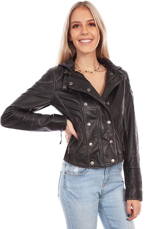 Scully Leather 100% Leather Black Ladies Jacket - Flyclothing LLC