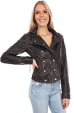 Scully Leather 100% Leather Black Ladies Jacket - Scully Leather