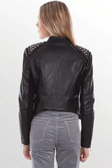 Scully BLACK LAMB FRINGE STUDDED JACKET - Scully Leather - Flyclothing LLC