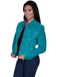 Scully TURQUOISE JEAN JACKET - Scully Leather