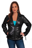 Scully Leather Black Lamb Ladies Zip Front Jacket - Scully Leather