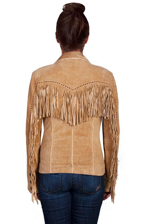 Scully Leather 100% Leather Old Rust Fringe/Lacing Jacket - Flyclothing LLC