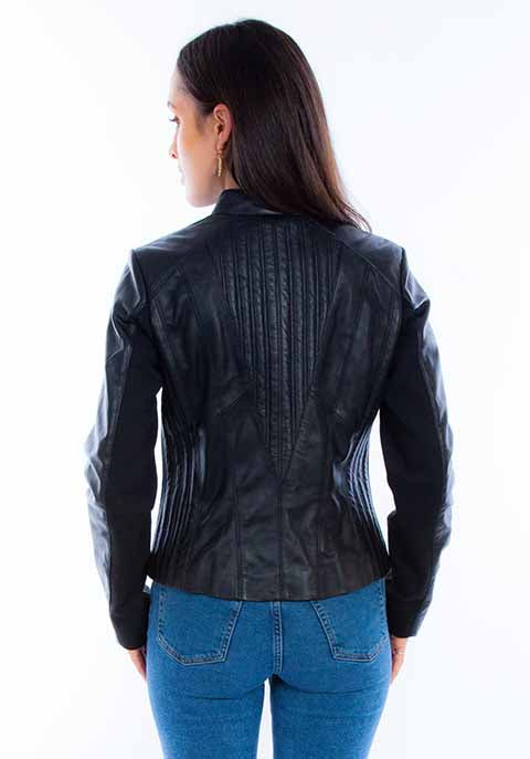 Scully Leather Leatherwear Womens Black Lamb Ladies Zip Front Jacket