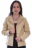 Scully Leather Leatherwear Womens Cream Ladies Jacket - Scully Leather