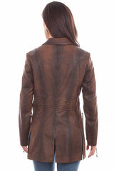 Scully Leather Leatherwear Womens Vintage Brown Ladies Jacket - Scully Leather