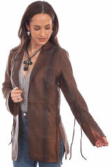 Scully Leather Leatherwear Womens Vintage Brown Ladies Jacket - Scully Leather