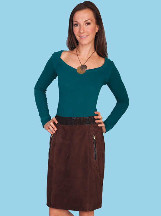 Scully EXPRESSO BOAR SUEDE LADIES SKIRT - Flyclothing LLC