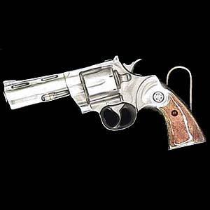Revolver Enameled Belt Buckle - Siskiyou Buckle