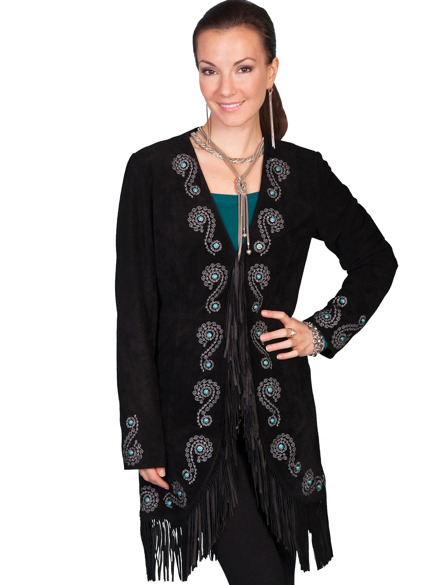 Scully BLACK BOAR SUEDE LADIES COAT - Scully Leather - Flyclothing LLC