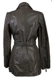 Scully OLIVE BELTED THIGH LENGTH COAT - Scully Leather