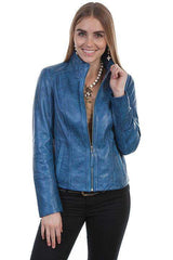 Scully Leather Denim Zip Front Jacket - Scully Leather - Flyclothing LLC