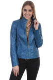 Scully Leather Denim Zip Front Jacket - Scully Leather