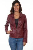 Scully MERLOT ZIP FRONT JACKET - Scully Leather
