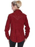 Scully CRANBERRY STAR PRINTED YOKE JKT - Scully Leather