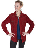 Scully CRANBERRY STAR PRINTED YOKE JKT - Scully Leather