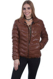 Scully COGNAC SOFT LAMB RIBBED JACKET - Scully Leather