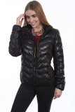 Scully Leather Black Ribbed Womens Jacket - Scully Leather