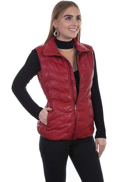 Scully Red Lamb Ribbed Vest - Scully Leather - Flyclothing LLC