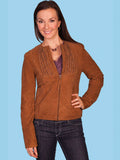 Scully Leather Brown Ladies Womens Jacket - Scully Leather - Flyclothing LLC