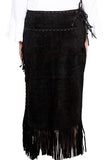 Scully BLACK BOAR SUEDE LADIES SKIRT - Scully Leather