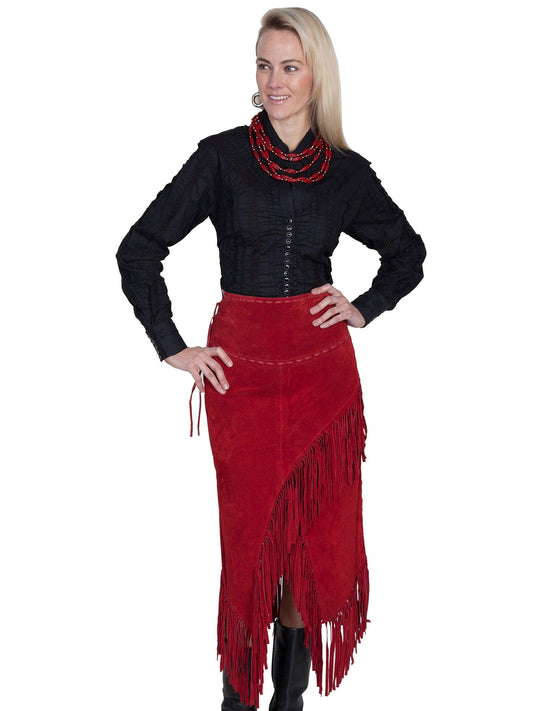 Scully RED BOAR SUEDE LADIES SKIRT - Flyclothing LLC