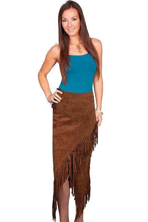 Scully CINNAMON BOAR SUEDE LADIES SKIRT - Scully Leather