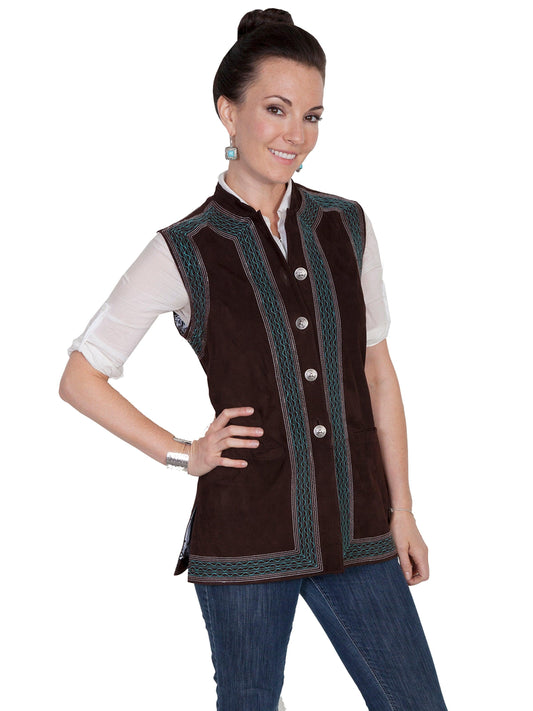 Scully EXPRESSO BOAR SUEDE LADIES VEST - Flyclothing LLC