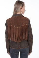 Scully Leather Brown Lamb Suede Ladies Womens Jacket - Flyclothing LLC