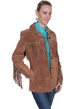 Scully CINNAMON BOAR SUEDE FRINGE JACKET - Scully Leather