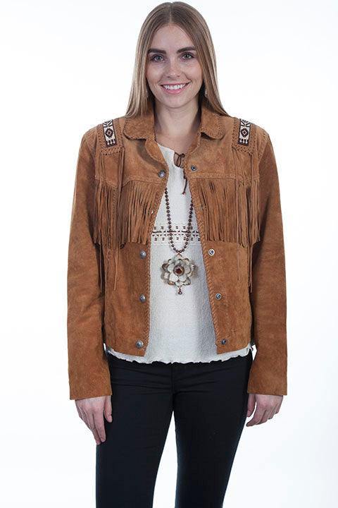 Scully BOURBON BOAR SUEDE BEADED/FRINGE JKT - Scully Leather
