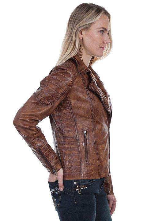 Scully BROWN QUILTED LADIES JACKET - Scully Leather - Flyclothing LLC