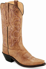 Old West Cactus Tan Womens Fashion Wear Boots - Flyclothing LLC