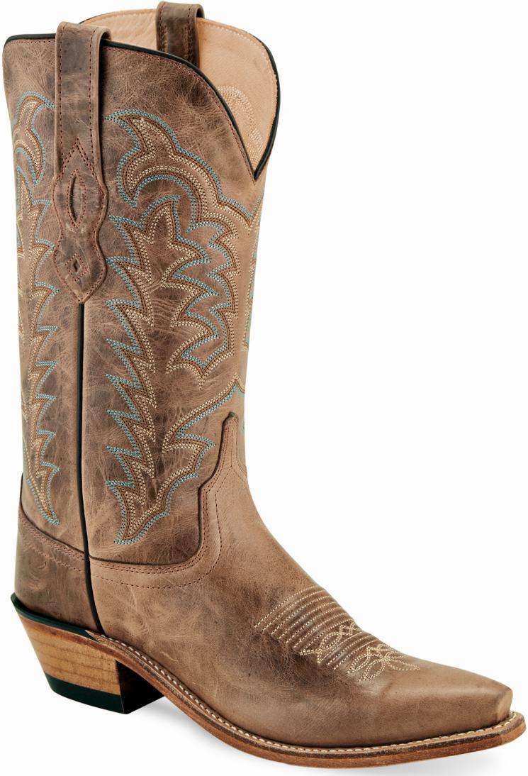 Old West Cactus Brown Womens Fashion Wear Boots - Flyclothing LLC
