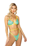Roma Costume 2pc Criss-Cross Neon Bra Set - Roma Costume