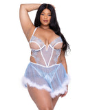 Roma Costume LI630 Snow Queen Babydoll 2-Piece Set - Roma Costume