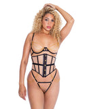 Roma Costume LI634 Caged Temptress 3-Piece Waspie Short Set - Roma Costume