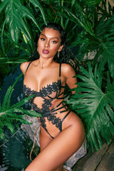 Roma Costume LI646 Ebony Rose Teddy - Roma Costume - Flyclothing LLC