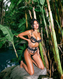 Roma Costume LI648 Ebony Rose 3-Piece Waspie Short Set - Roma Costume - Flyclothing LLC